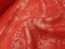 1 Yard Red Daisy Embroidered Mesh Tulle Net Fabric for Lingerie Bridal